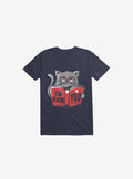 I m Reading You Cat Navy Blue T Shirt T Shirt Comfort Fit Humor Gift