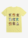 Dabbing Party Corn Silk Yellow T Shirt T Shirt Streetwear Style Daily Wear