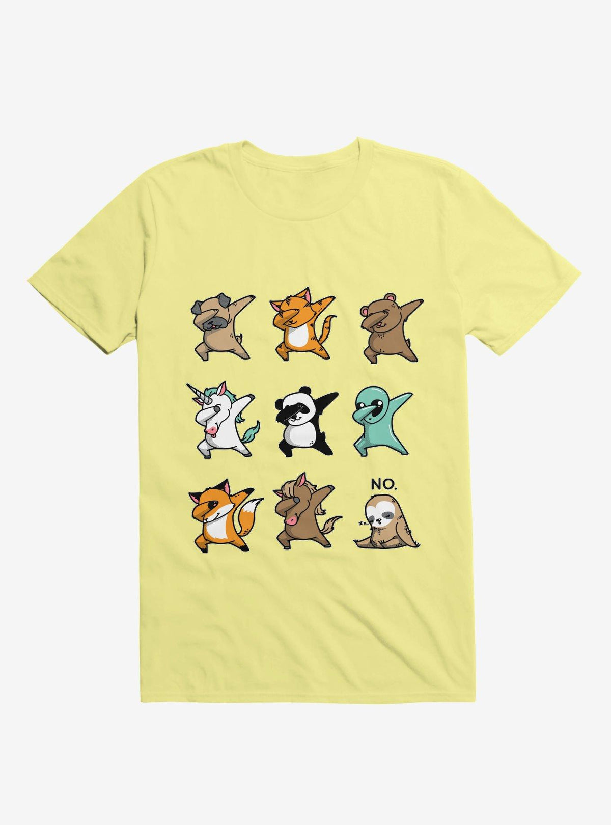 Dabbing Party Corn Silk Yellow T Shirt T Shirt Streetwear Style Daily Wear