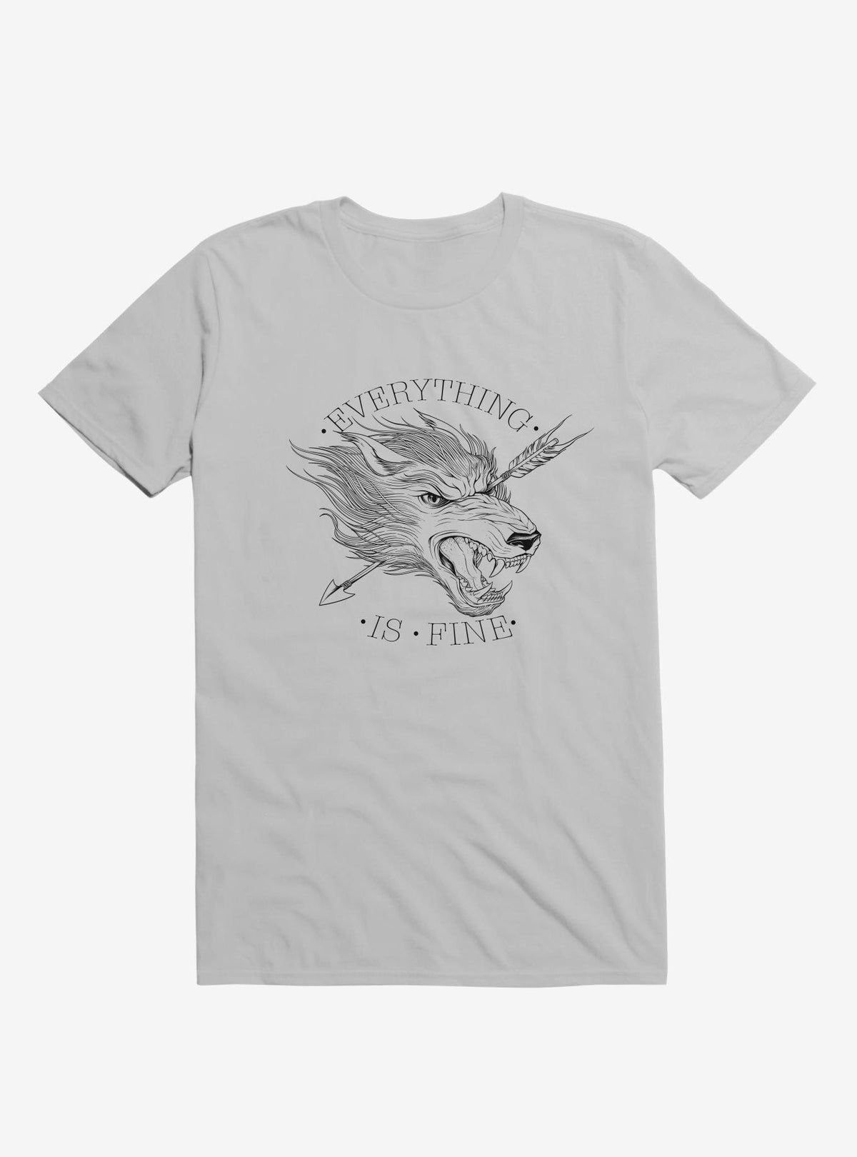 Everything Is Fine Ice Grey T Shirt T Shirt High Search Demand Funny Quote