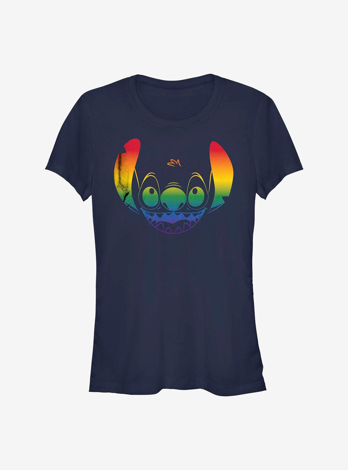 island alien duo cute blue alien Face Rainbow Pride T-Shirt