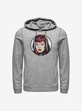 Black Widow Portrait Circle Frame Hoodie