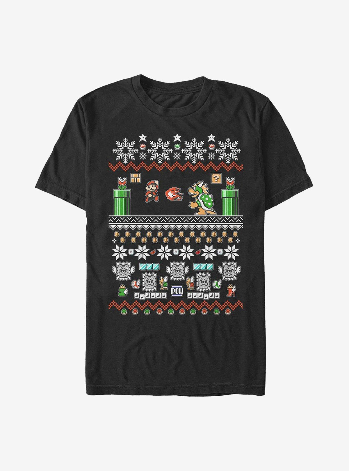 Nintendo retro platform gamer Bit Ugly Holiday T-Shirt