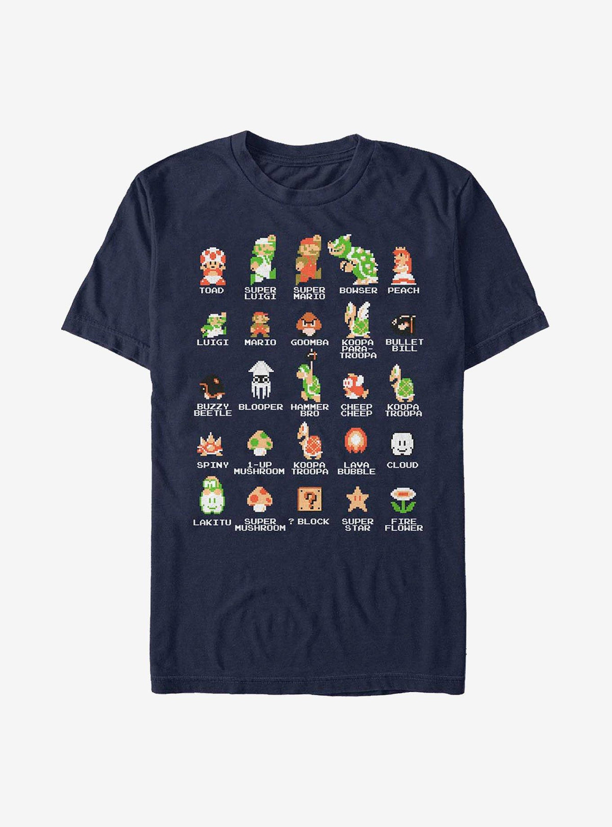 Nintendo retro platform gamer Pixel Cast T-Shirt 6