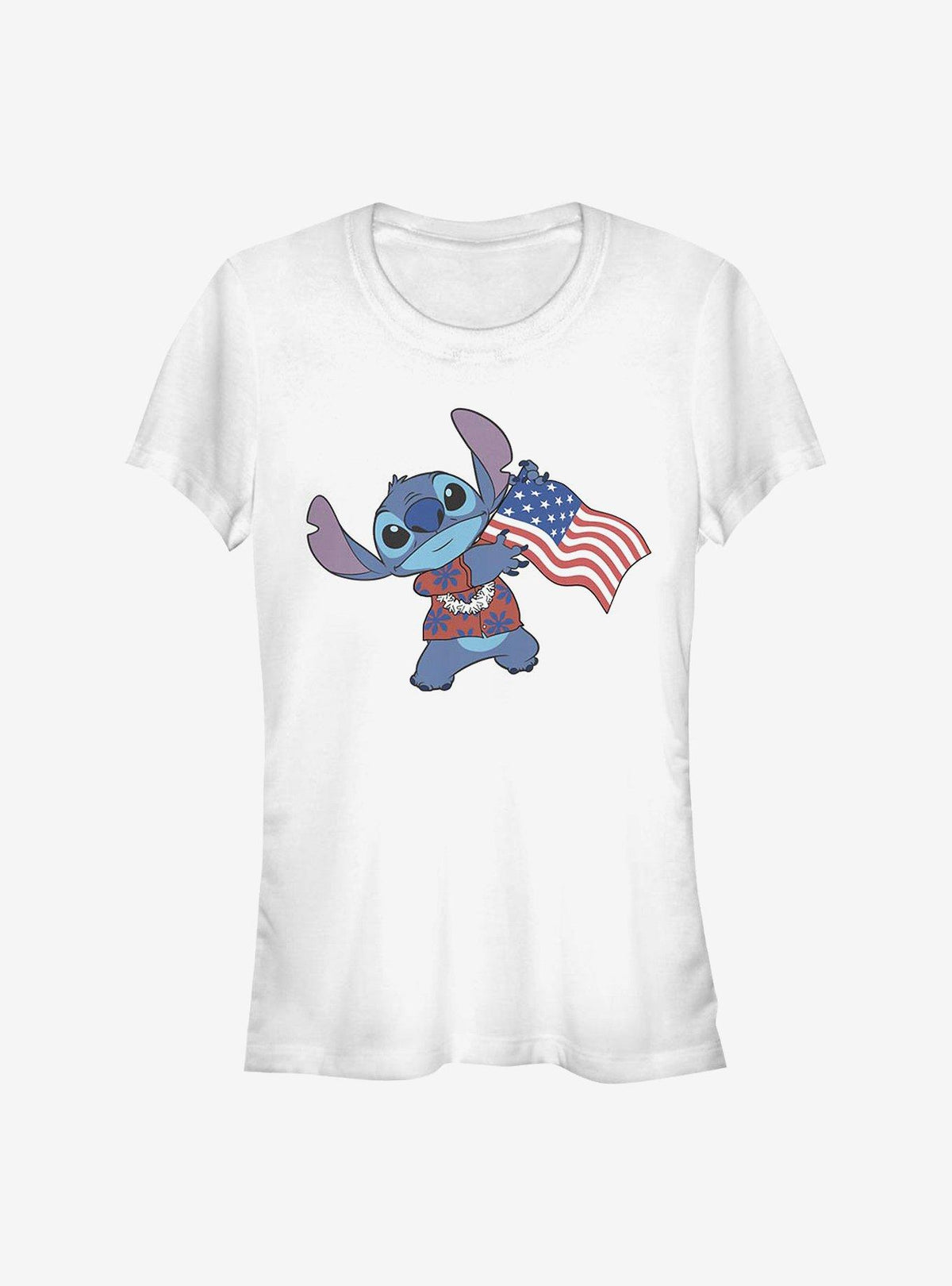 island alien duo Tropical cute blue alien Flag Girls T-Shirt