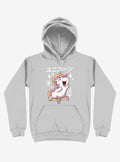 Kawaii Unicorn Silver Hoodie