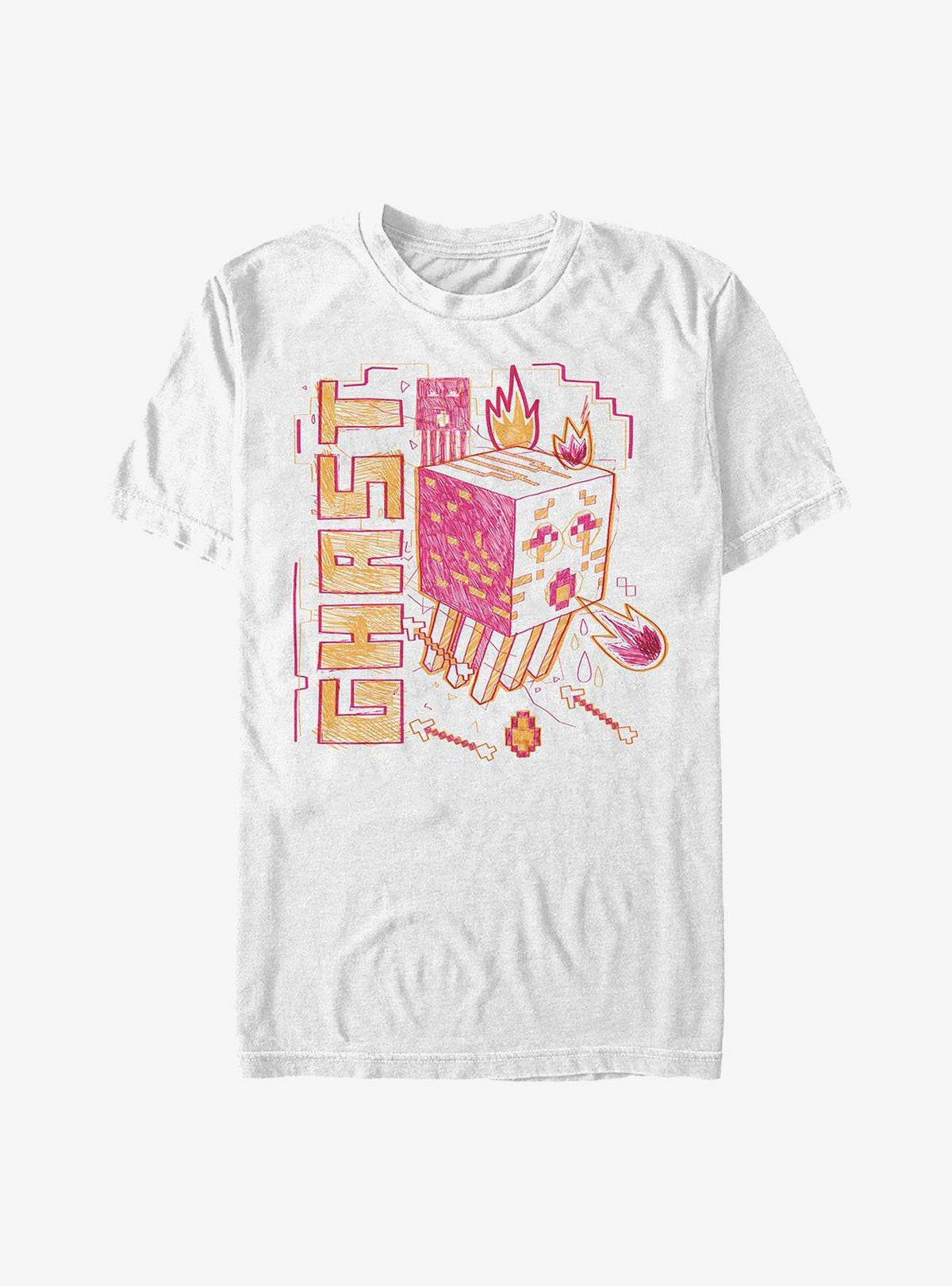 block building gamer Acid Sketch Ghast T-Shirt
