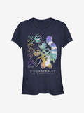 island alien duo Japanese cute blue alien Girls T-Shirt
