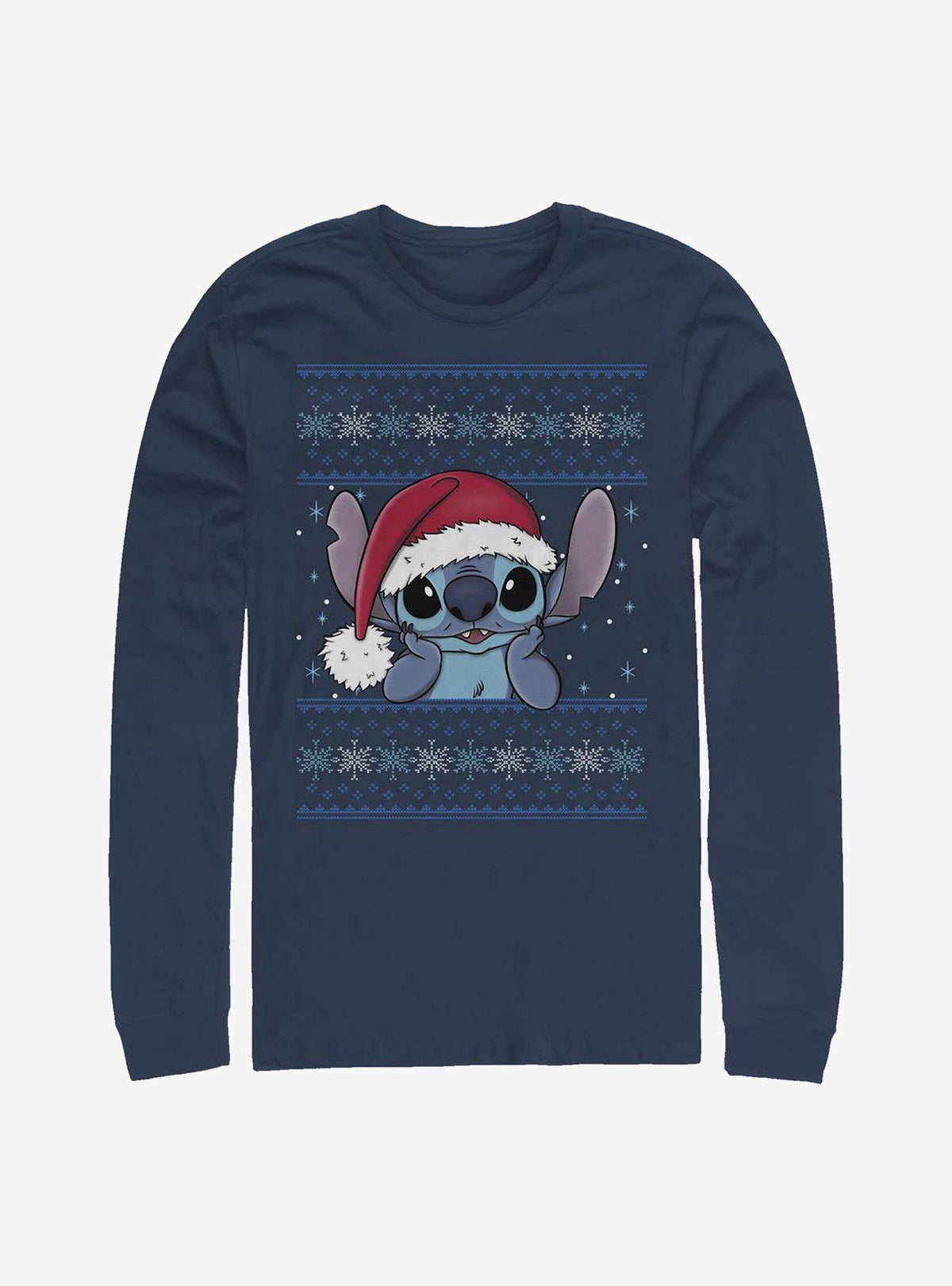 island alien duo Holiday cute blue alien Wearing Santa Hat Long-Sleeve T-Shirt 2