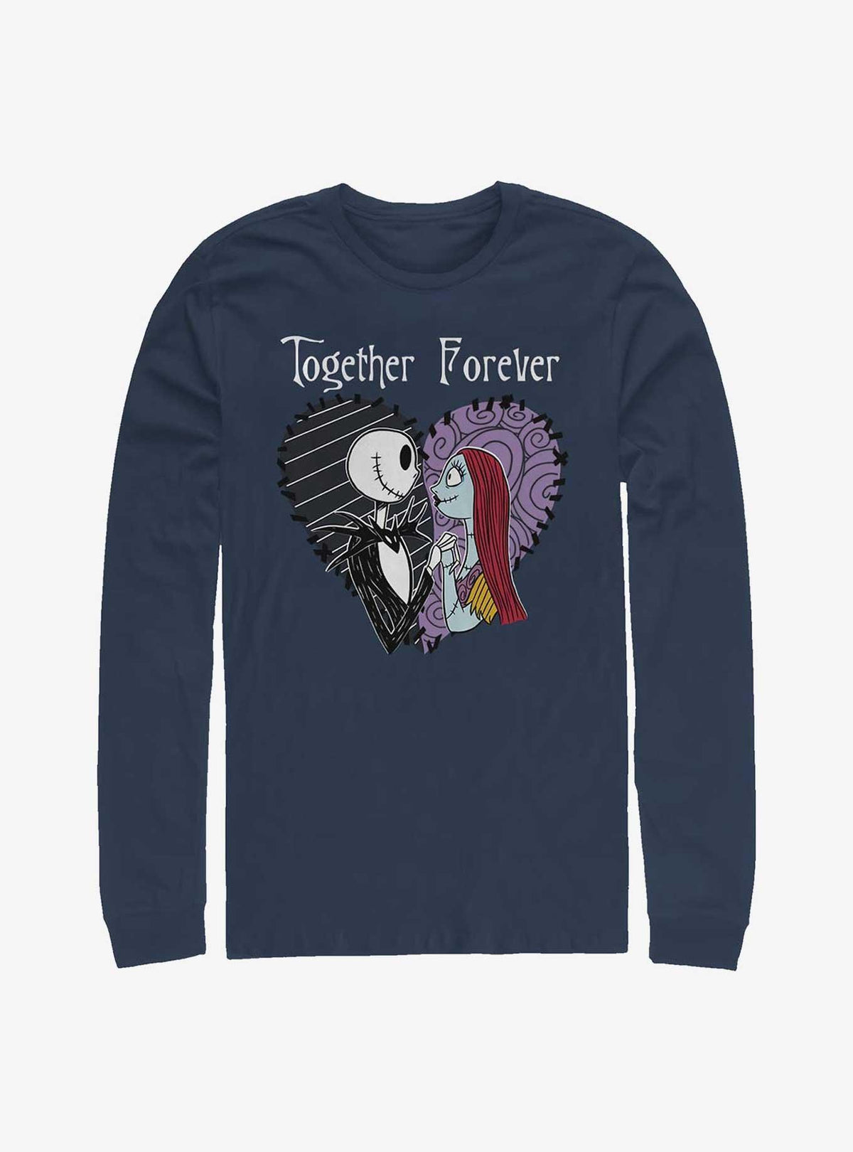spooky holiday Jack Sally Together Forever Long-Sleeve T-Shirt