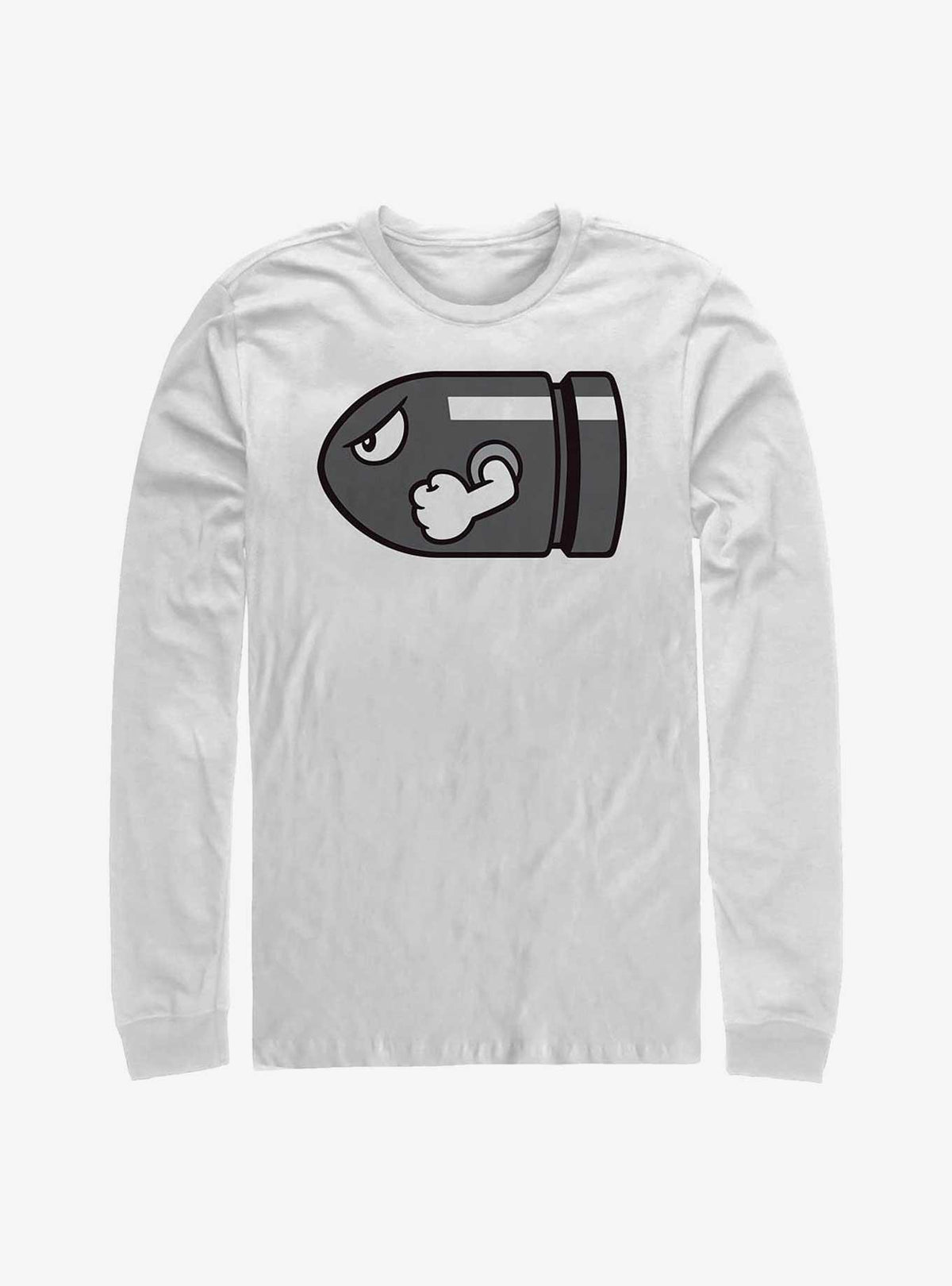 Nintendo retro platform gamer Bulllet Bill Long-Sleeve T-Shirt