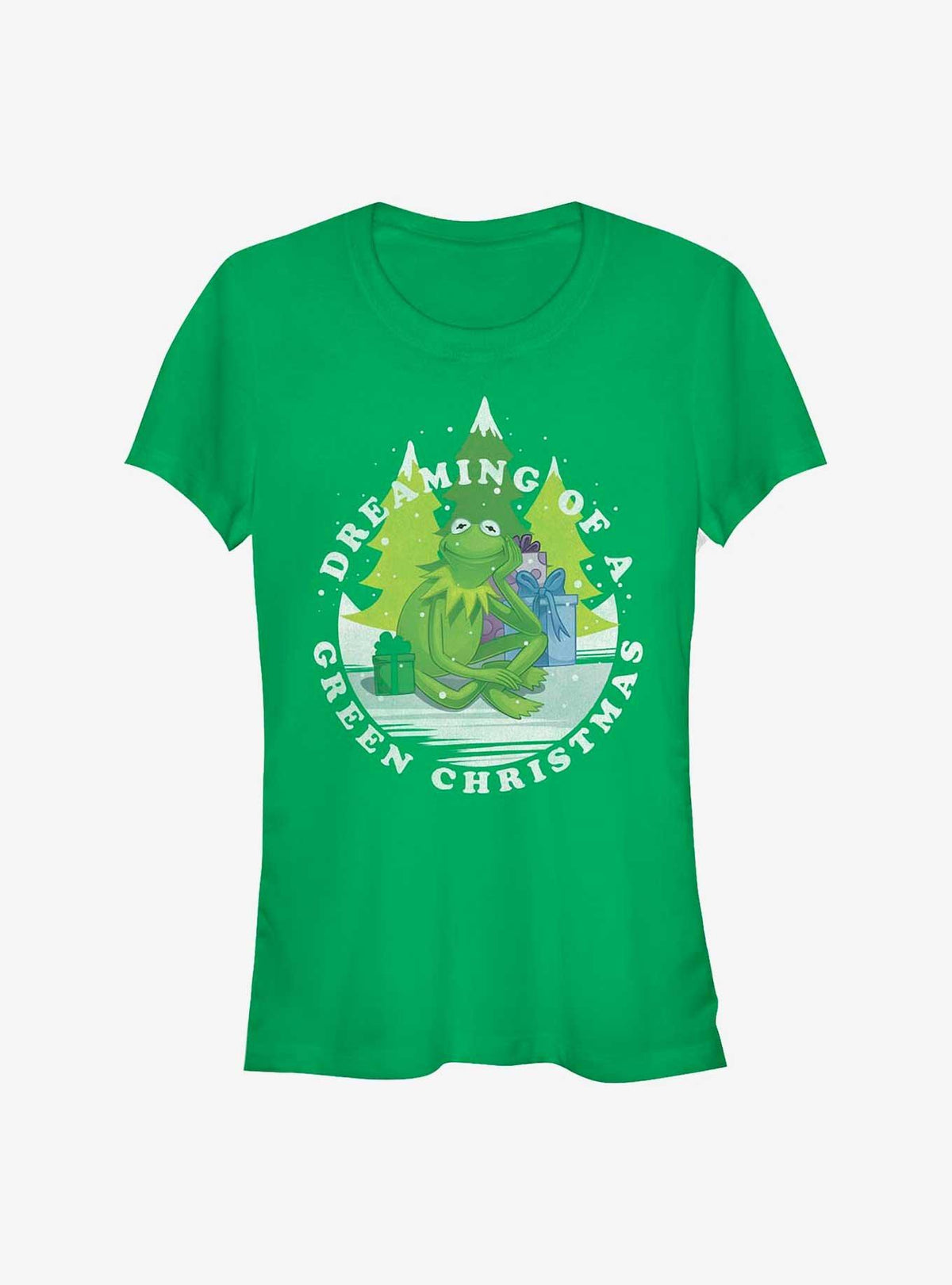 The Muppets Dreaming Of Green Christmas Girls T-Shirt
