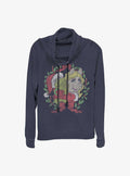 The Muppets Kermy And Piggy Christmas Cowlneck Long-Sleeve Girls T-Shirt