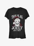 spooky holiday This Is As Jolly As I Get Santa Jack Girls T-Shirt