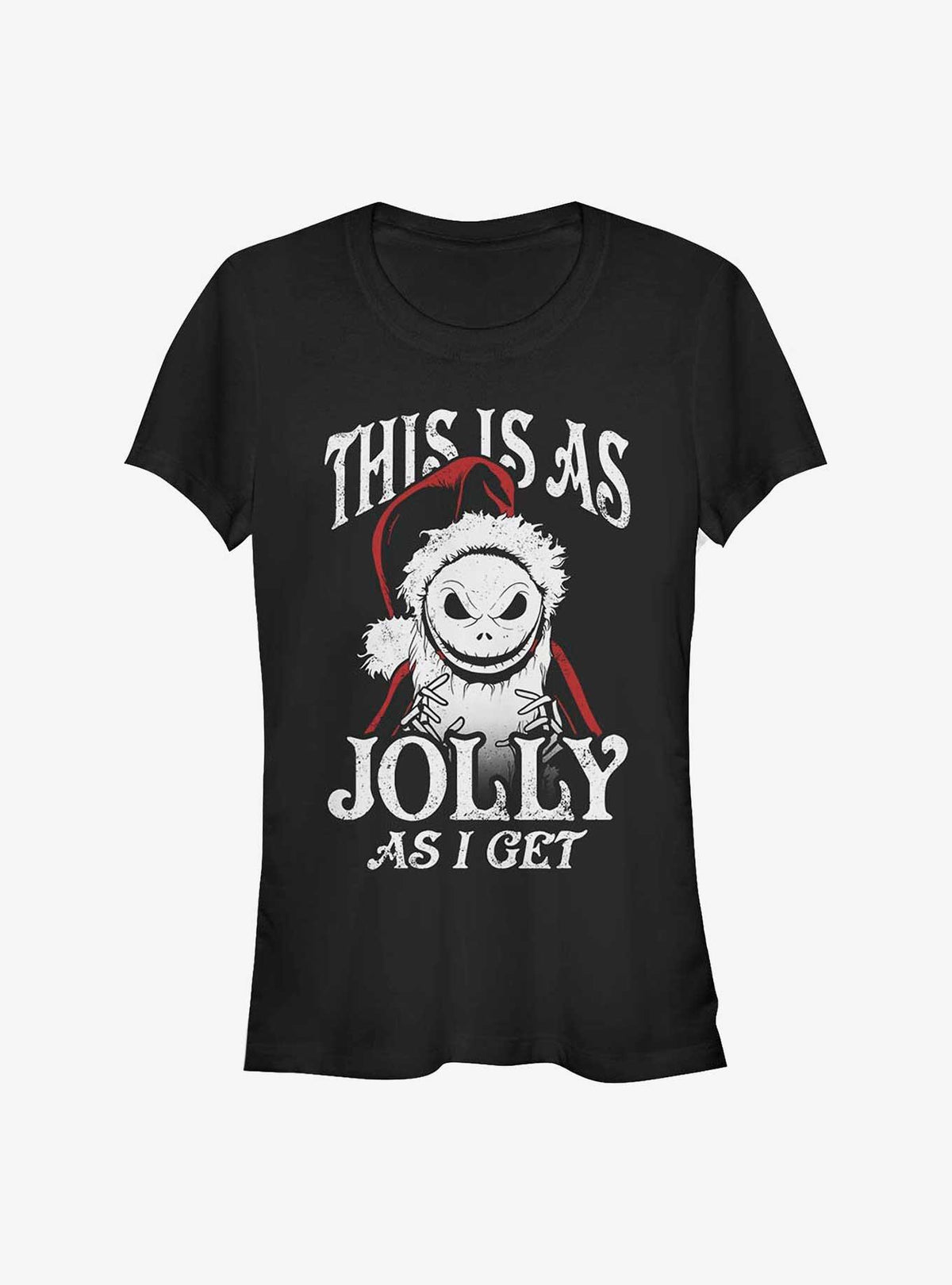 spooky holiday This Is As Jolly As I Get Santa Jack Girls T-Shirt
