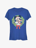 Mickey Mouse Mickey Christmas Wreath Girls T-Shirt
