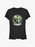 spooky holiday Nightmare Jack And Sally Snow Globe Girls T-Shirt