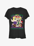 spooky holiday Season's Creepings Oogie Jack Sally Girls T-Shirt