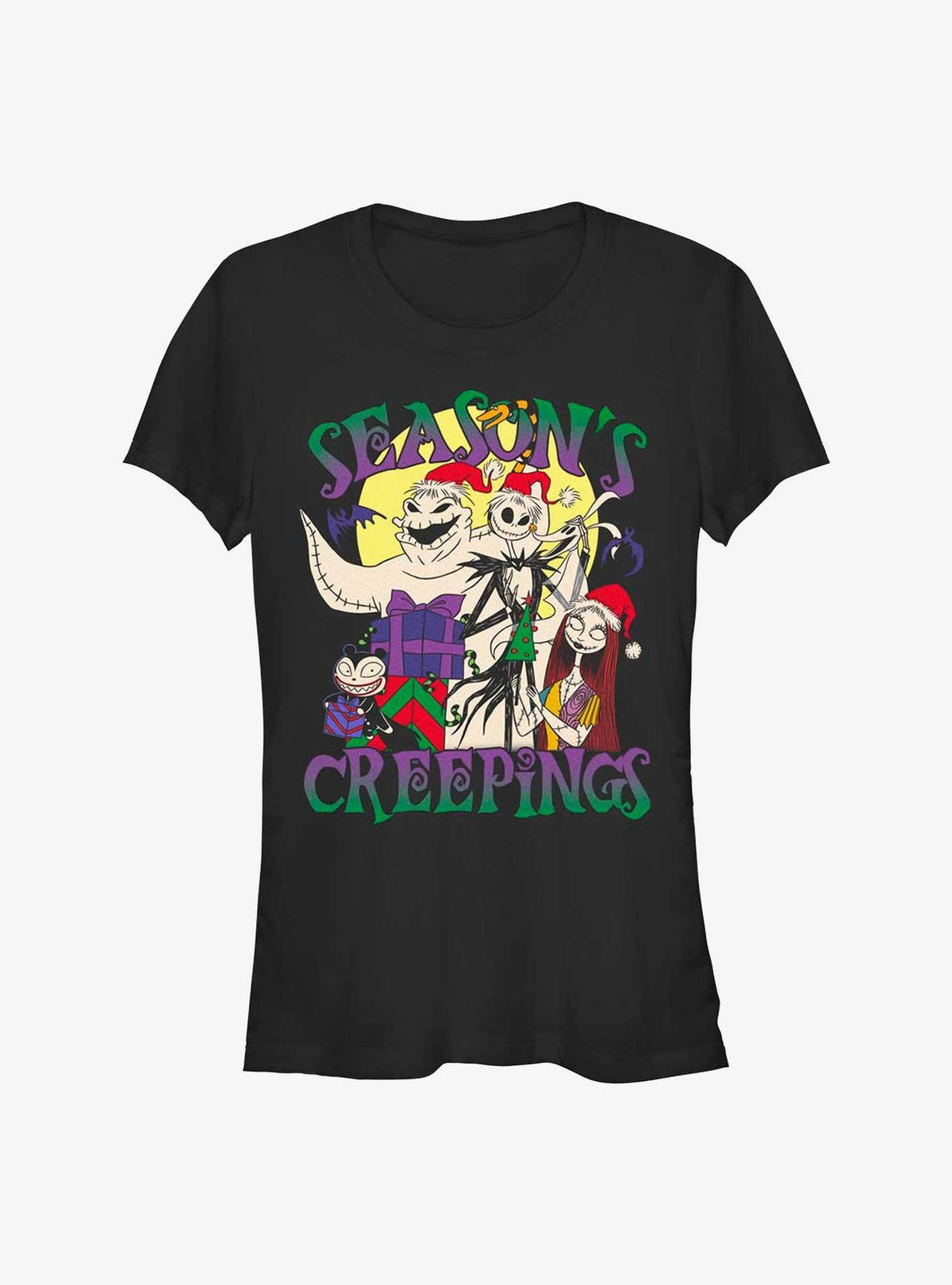 spooky holiday Season's Creepings Oogie Jack Sally Girls T-Shirt