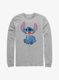 island alien duo Happy cute blue alien Long-Sleeve T-Shirt