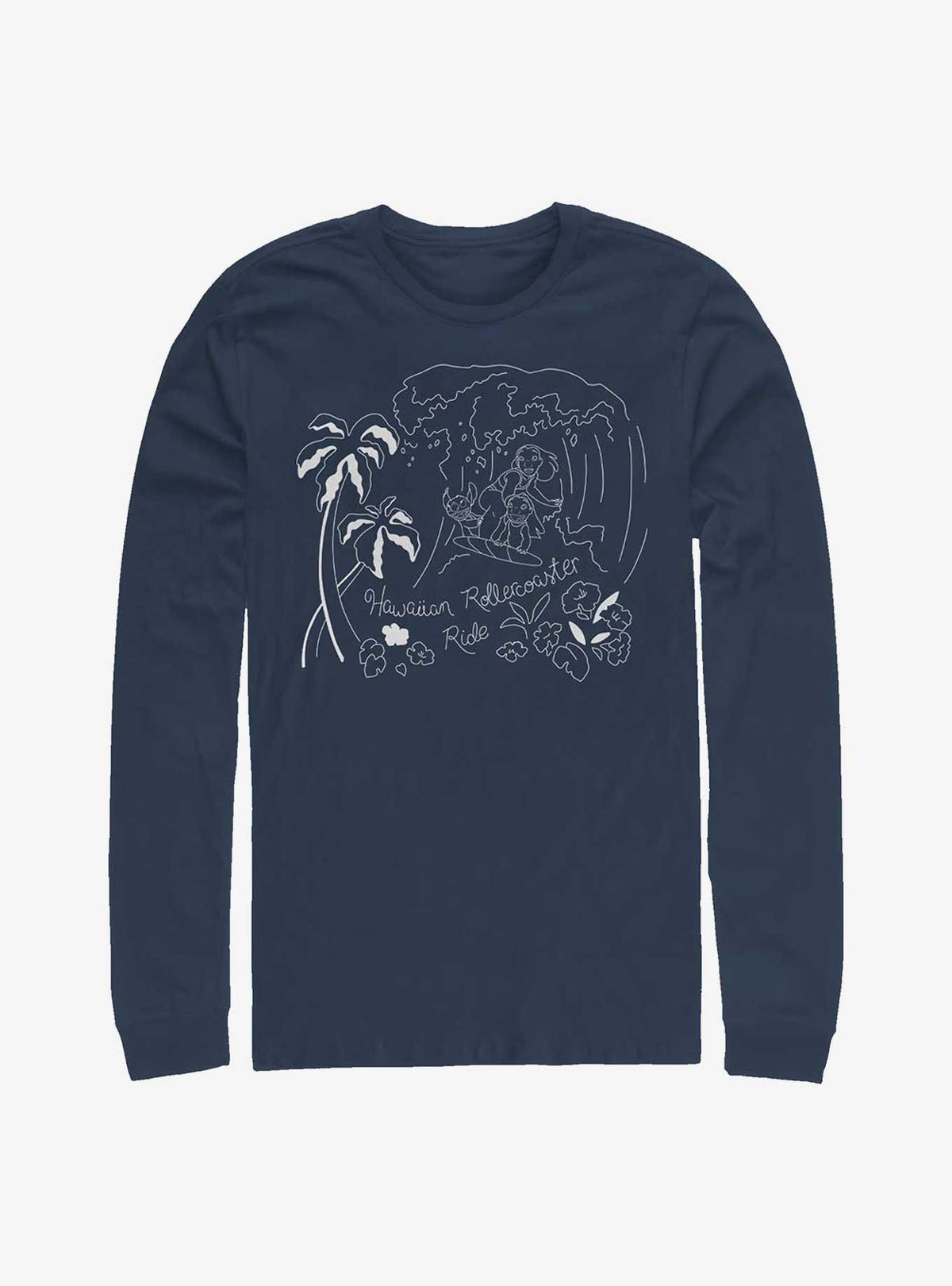 island alien duo Hawaiian Rollercoaster Ride Long-Sleeve T-Shirt