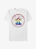 cute blue alien Ohana Means Family Rainbow Pride T-Shirt