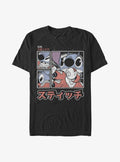 Extra Soft island alien duo cute blue alien Kanji T-Shirt