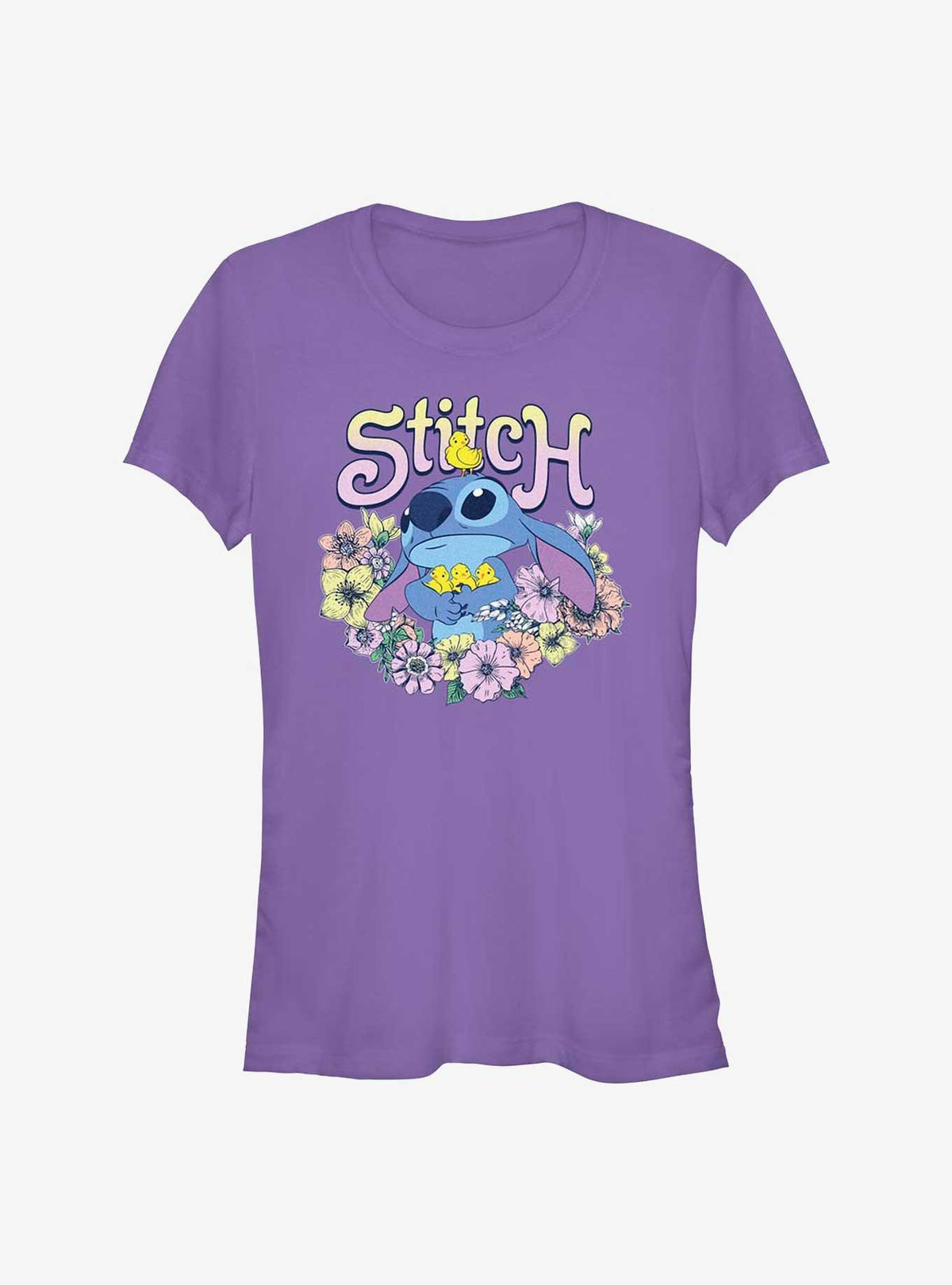 island girl Stich Springy cute blue alien Girls T-Shirt