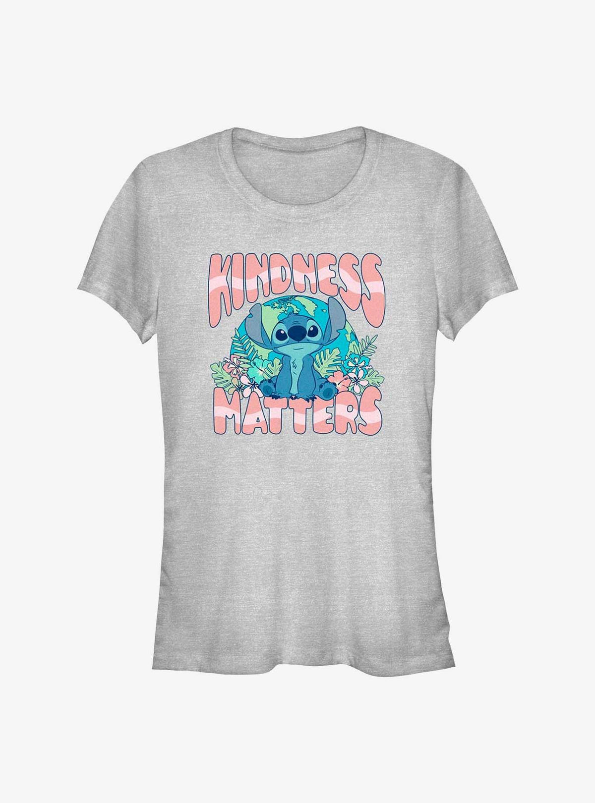 island girl Stich cute blue alien Kindness Girls T-Shirt