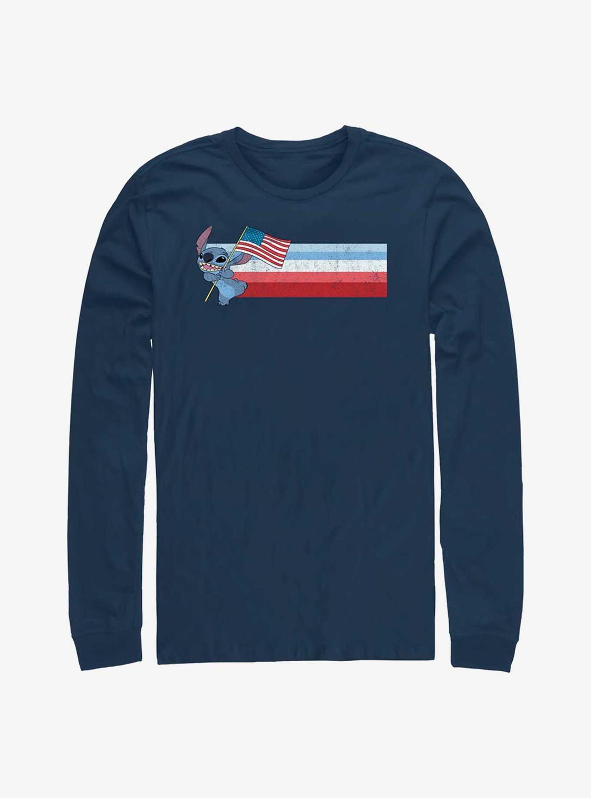 island alien duo Patriotic cute blue alien Long Sleeve T-Shirt