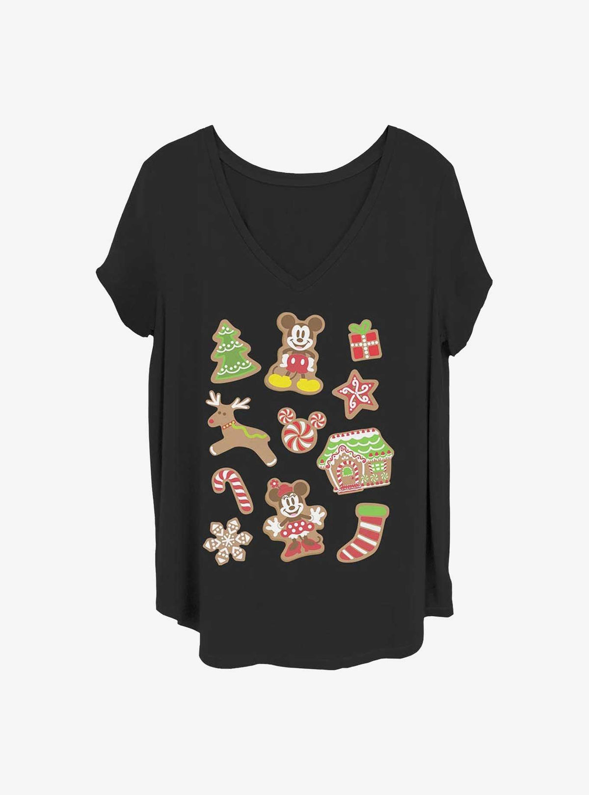 Mickey Mouse Christmas Cookies Girls T-Shirt Plus Size