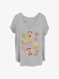 Mickey Mouse Christmas Cookies Girls T-Shirt Plus Size 2