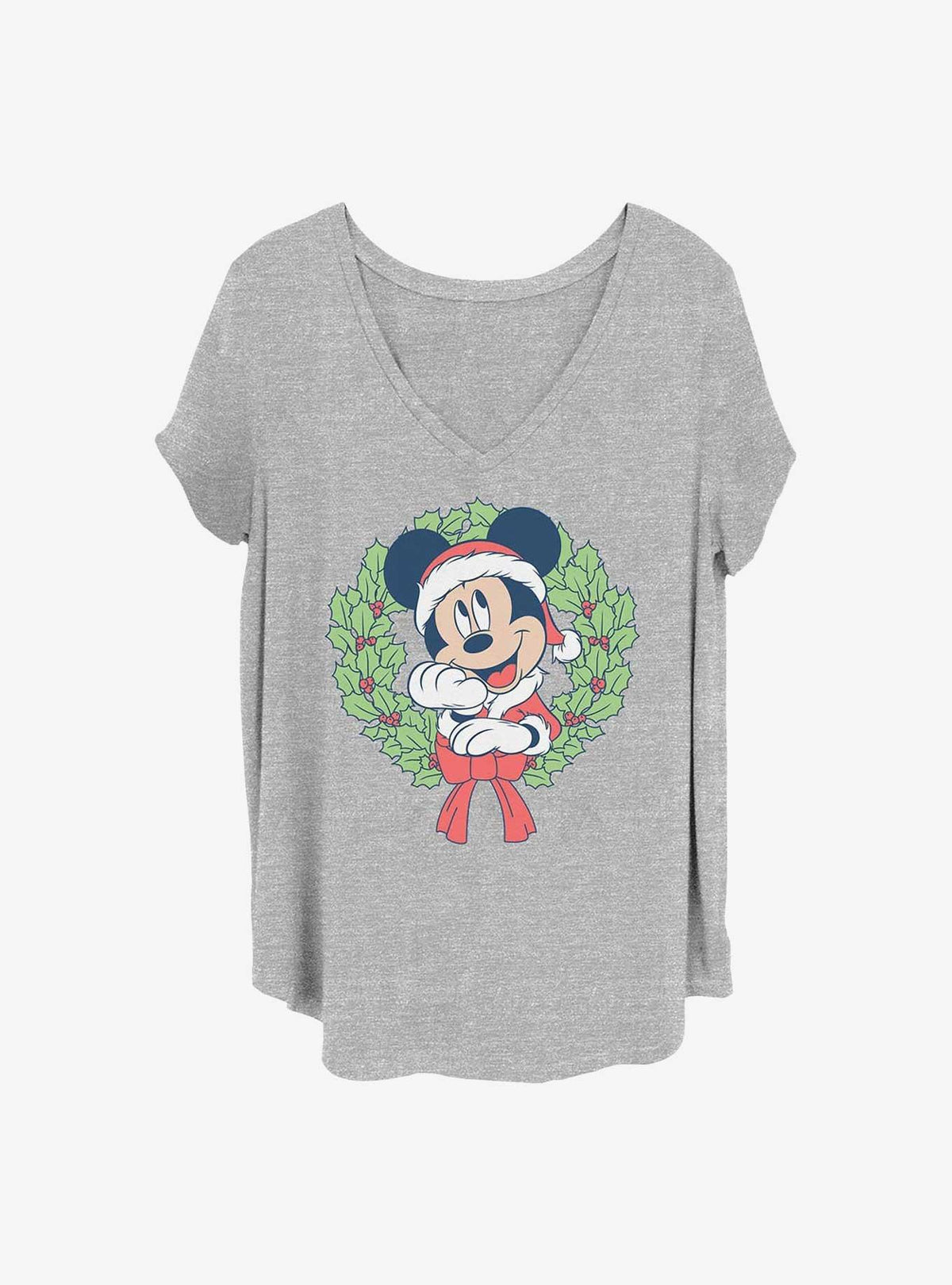 Mickey Mouse Mickey Christmas Wreath Girls T-Shirt Plus Size 2