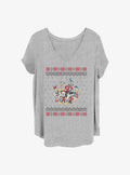 Mickey Mouse Mickey And Friends Christmas Girls T-Shirt Plus Size 2