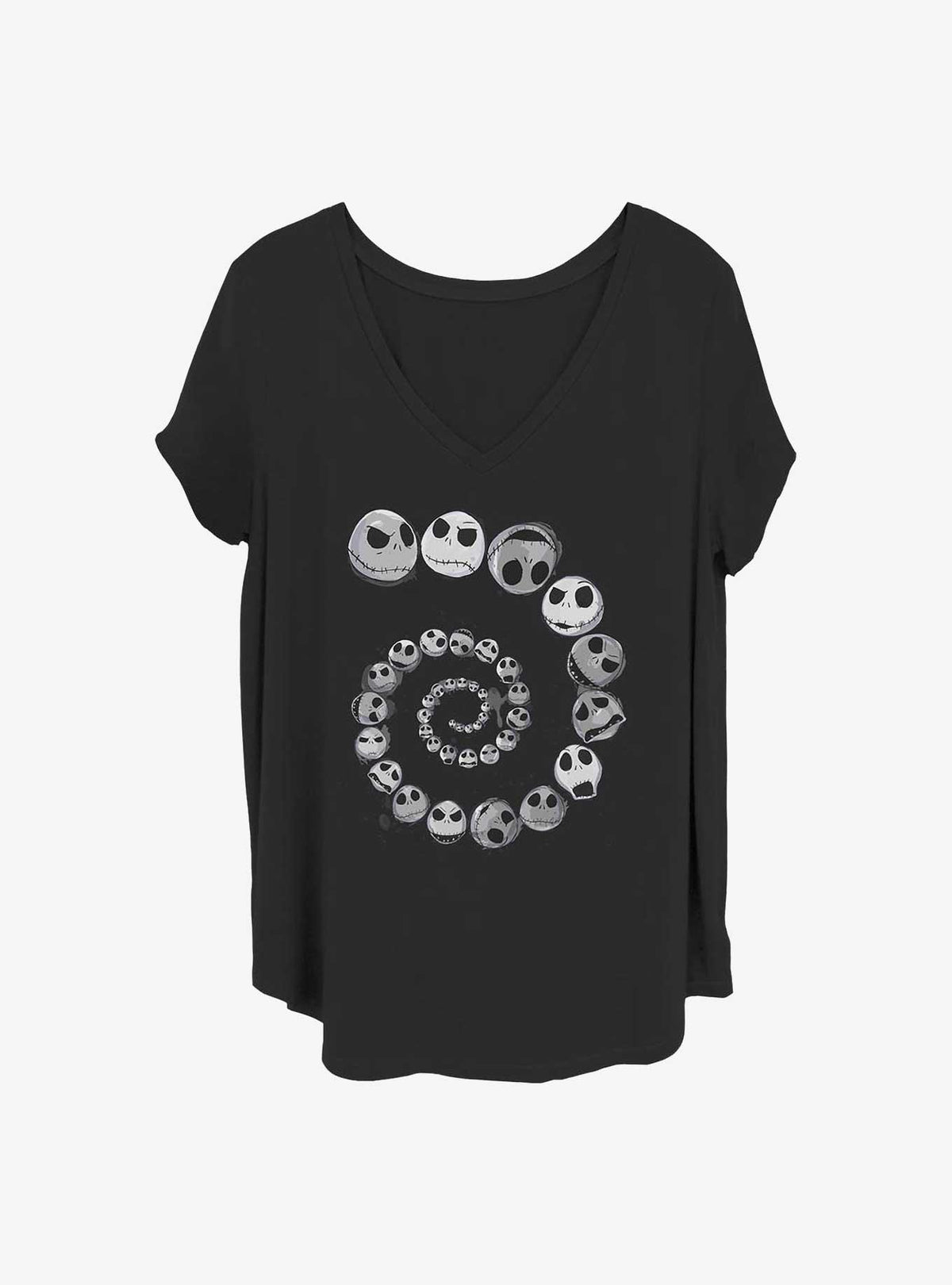 spooky holiday Jack Emotions Spiral Girls T-Shirt Plus Size