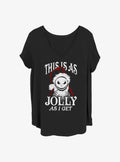 spooky holiday Jolly Santa Jack Girls T-Shirt Plus Size