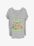 space adventure The Mandalorian Christmas Baby Girls T-Shirt Plus Size
