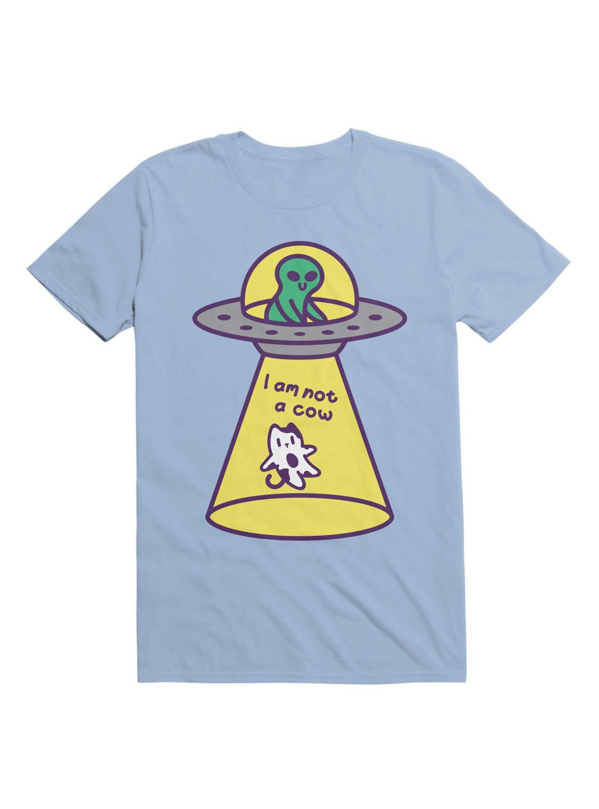 Kawaii Cat Abduction By Alien T Shirt T Shirt Comfort Fit Humor Gift