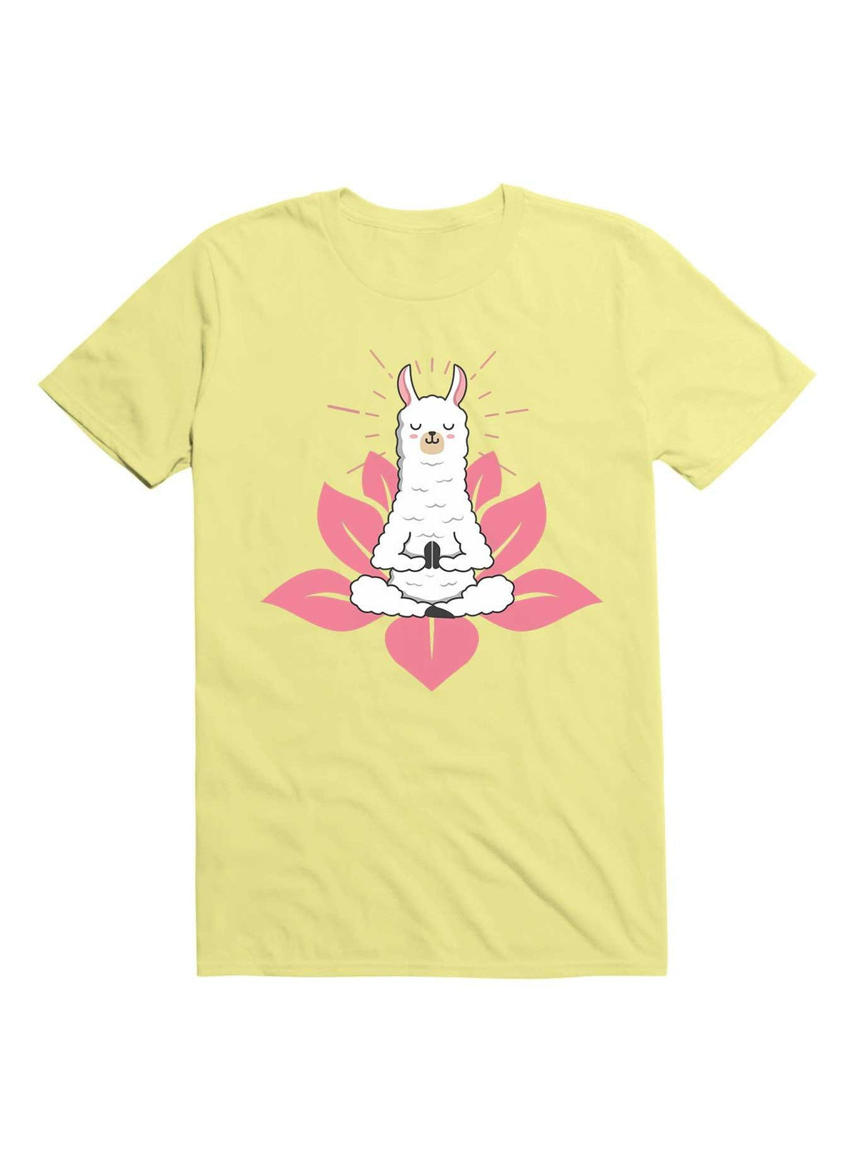 Kawaii Cute Llama Doing Yoga Llamaste Namaste Funny Meditation T Shirt T Shirt Streetwear Style Best Seller Look