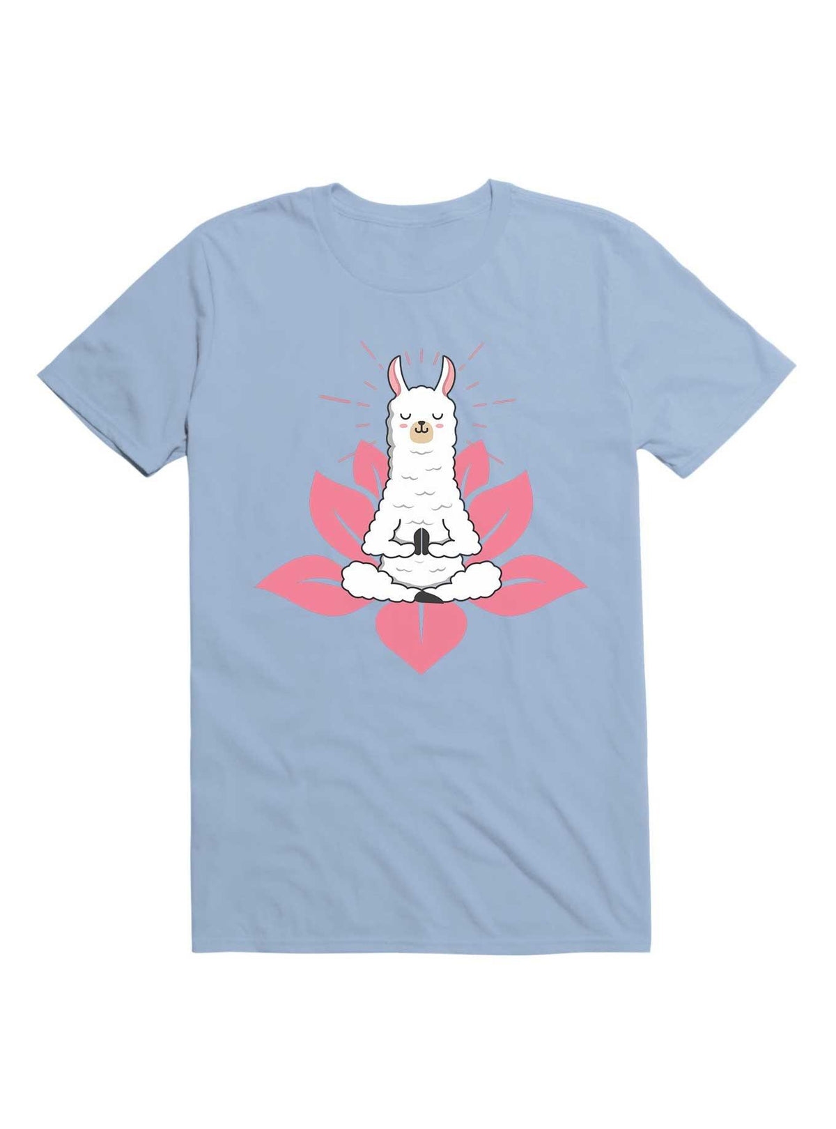 Kawaii Cute Llama Doing Yoga Llamaste Namaste Funny Meditation T Shirt T Shirt Comfort Fit Daily Wear