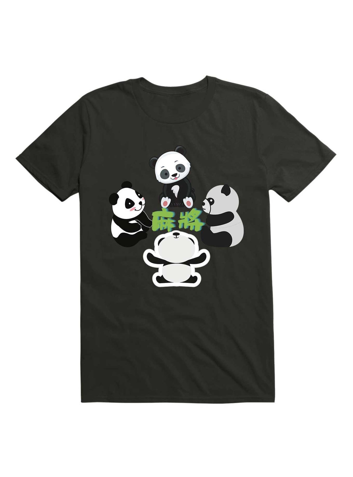 Kawaii Mahjong Panda Cute Funny T Shirt T Shirt Premium Print Daily Wear