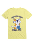 Kawaii This Cat Doesn t Give A Knit T Shirt T Shirt Comfort Fit Daily Wear