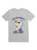 Kawaii This Cat Doesn t Give A Knit T Shirt T Shirt High Search Demand Funny Quote
