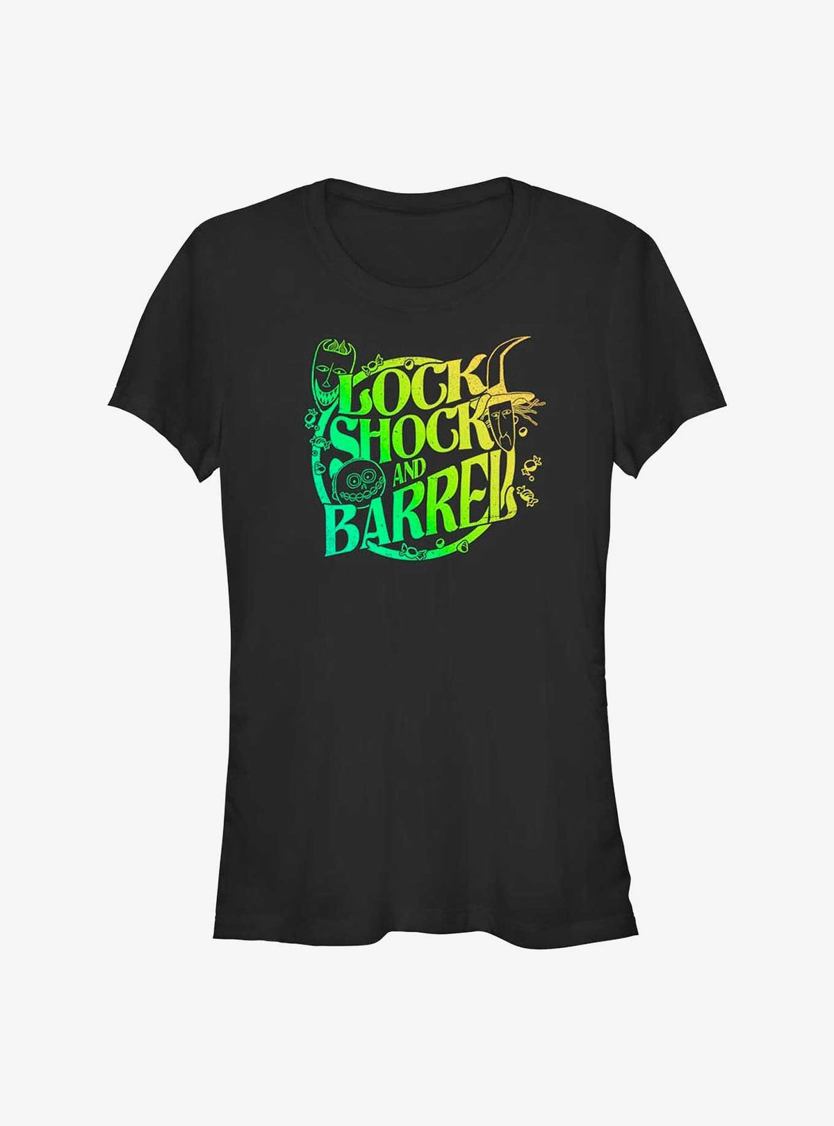 spooky holiday Lock Shock and Barrel Girls T-Shirt 4