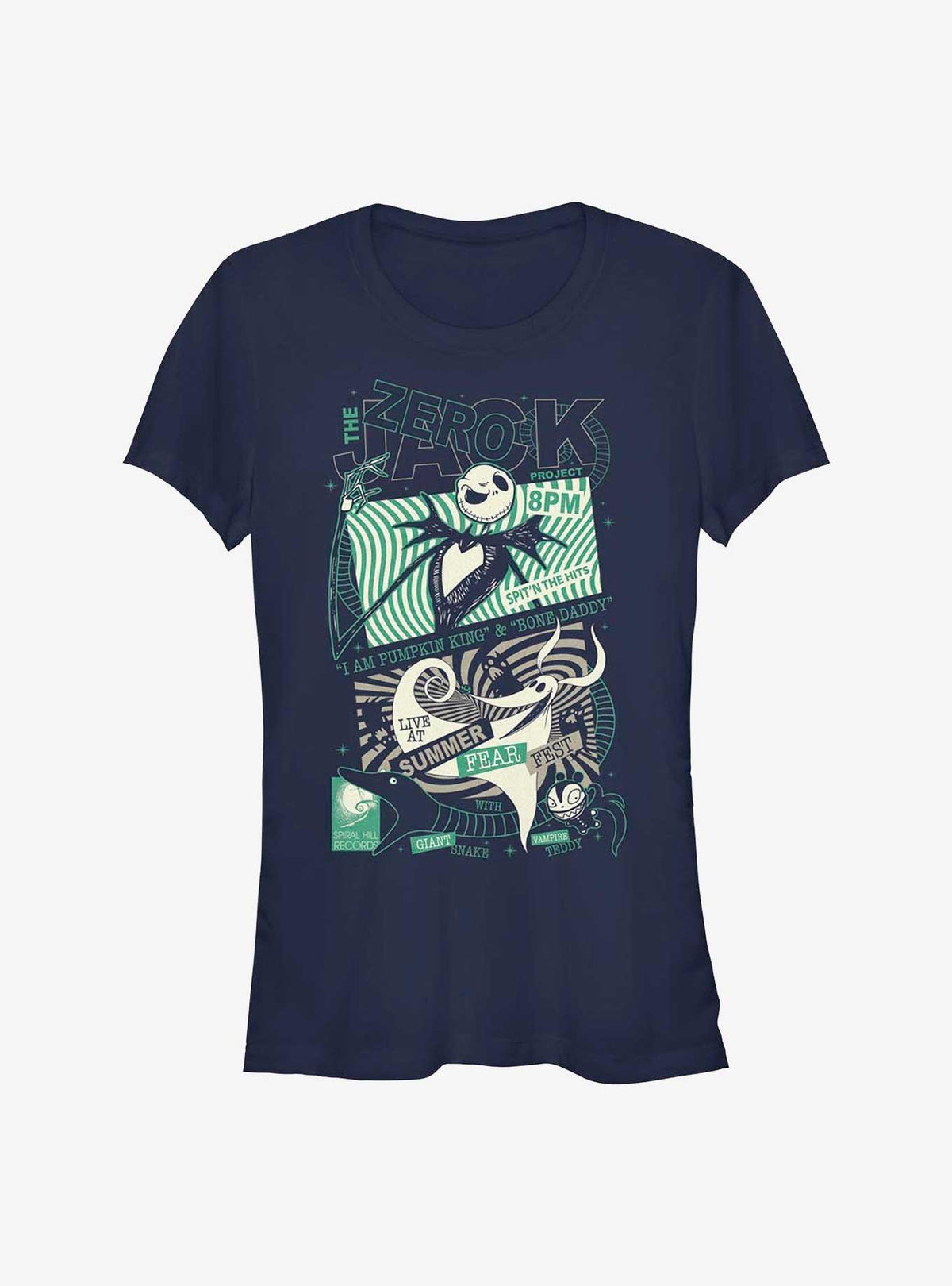 spooky holiday Summer Fear Fest Jack Zero Girls T-Shirt