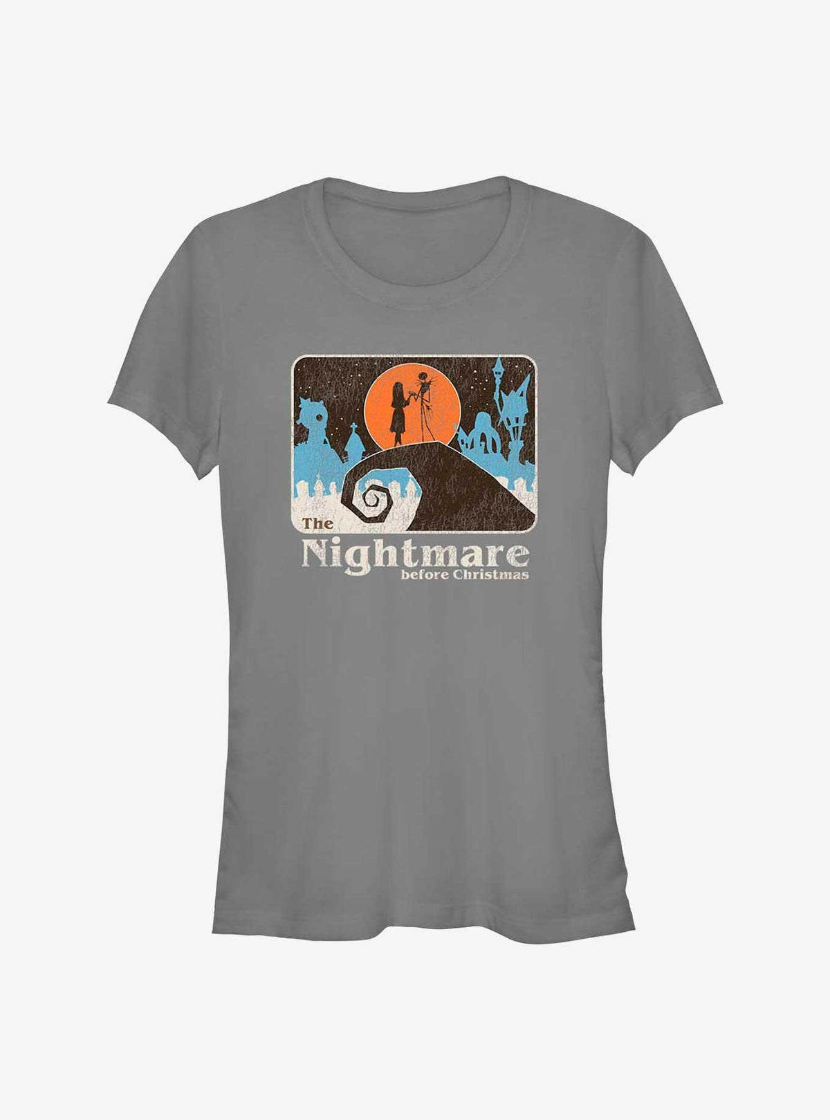 spooky holiday Moonlit Lovers Jack and Sally Girls T-Shirt