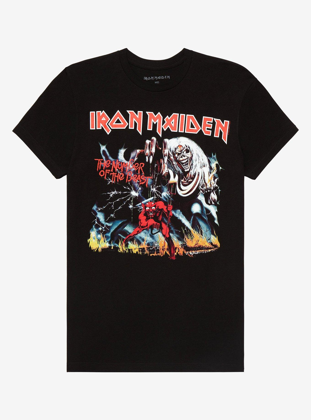 Iron Maiden The Number Of The Beast Lyrics T-Shirt 2