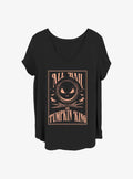 spooky holiday Hail The Pumpkin King Girls T-Shirt Plus Size