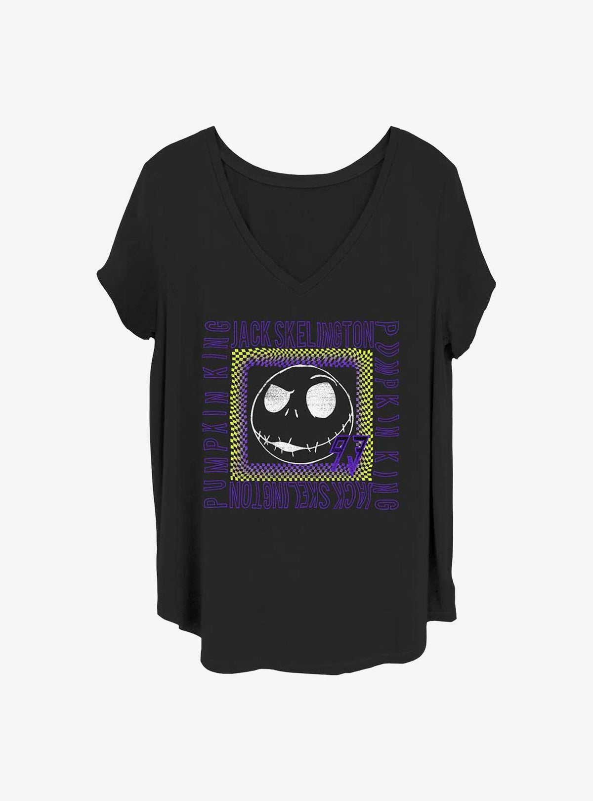 spooky holiday Jack Skellington Girls T-Shirt Plus Size 2