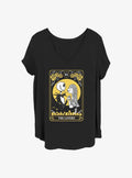 spooky holiday Jack Sally The Lovers Tarot Girls T-Shirt Plus Size 3